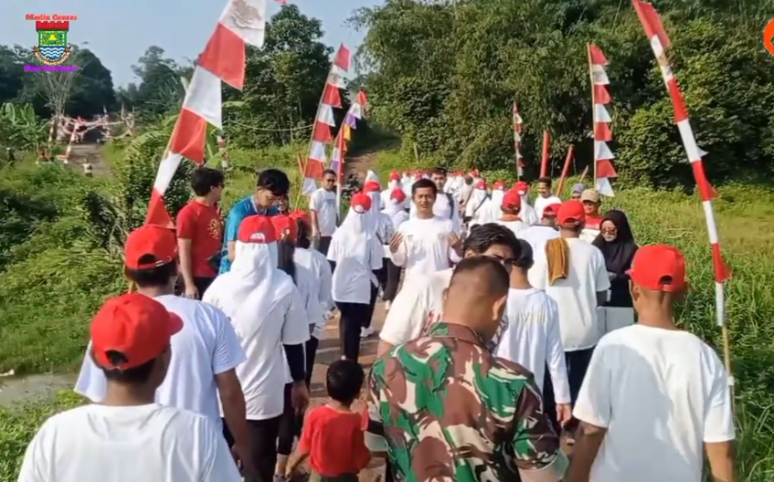 Semarak HUT RI ke-80, Desa Panongan Gelar Jalan Santai Bersama Warga